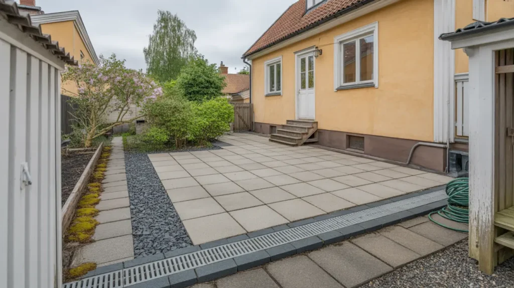 platts ttning av g ngar och uteplats i axelsberg m larh jden